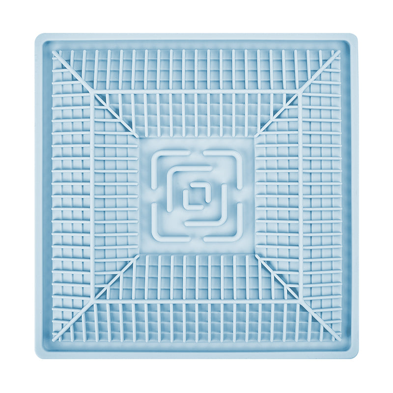 Square Silicone Slow Feeder Lick Mat with Suction Cups 20 x 20 cm