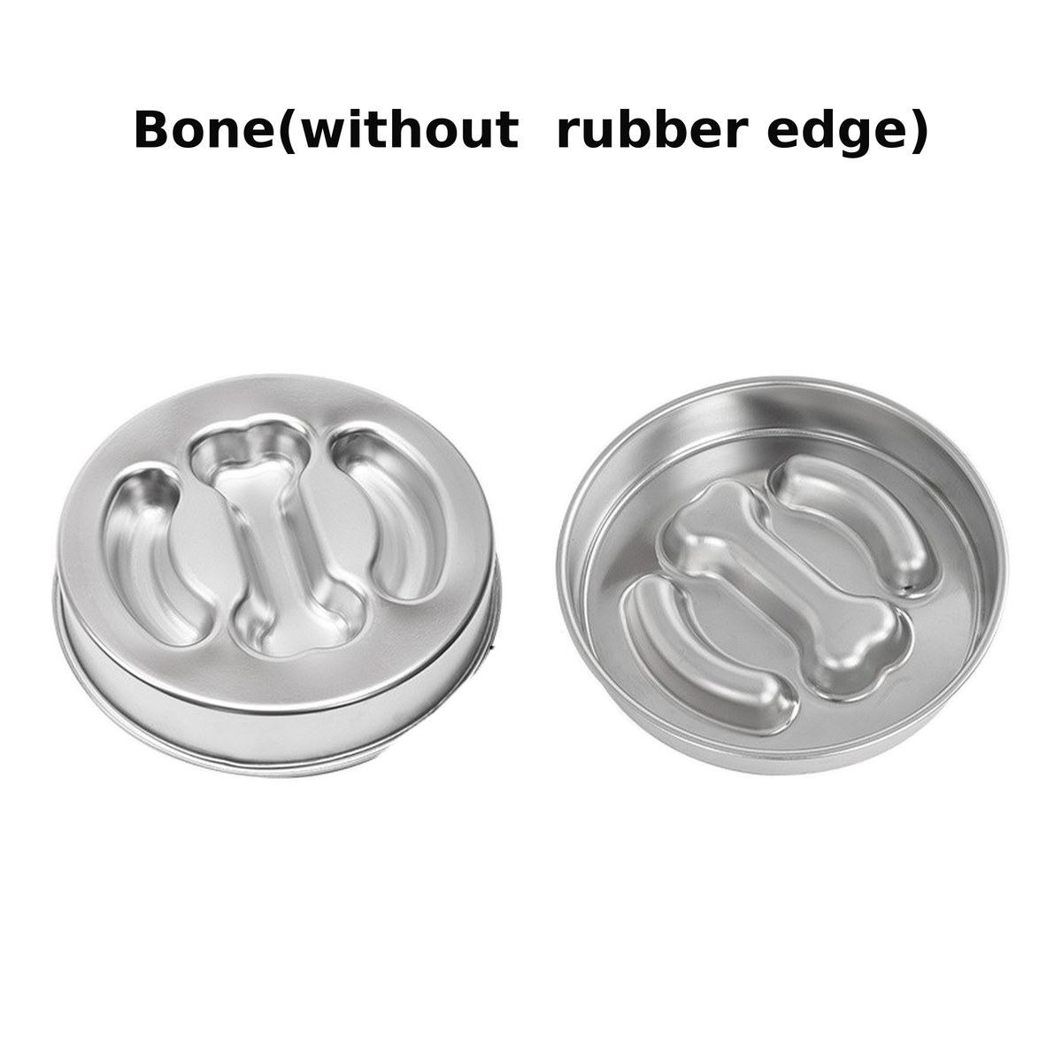 304 Stainless Steel Slow Feeder Dog Bowl 22 cm Round Reversible for Fast Eaters