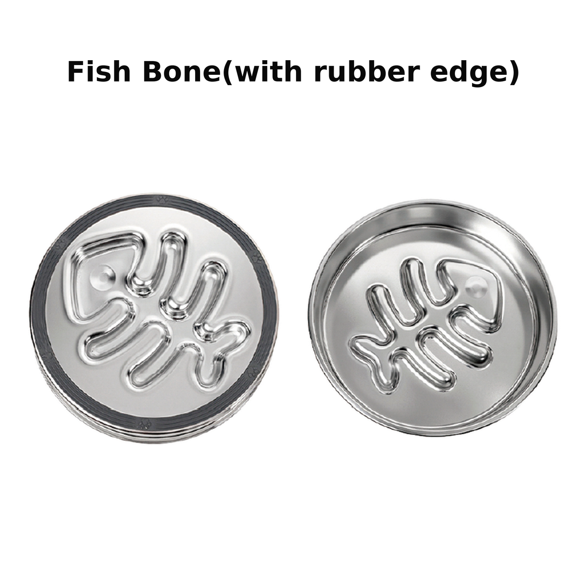 304 Stainless Steel Slow Feeder Dog Bowl 22 cm Round Reversible for Fast Eaters