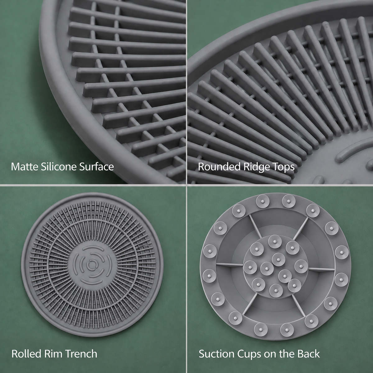 Tulou Inspired Round Silicone Lick Mat Slow Feeder for Dogs and Cats