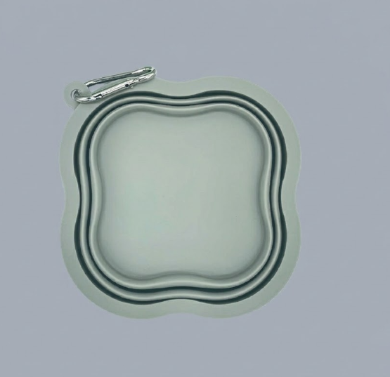 Collapsible Silicone Dog Bowl 500ml/1000ml with Reinforced Rim for Cats and Dogs