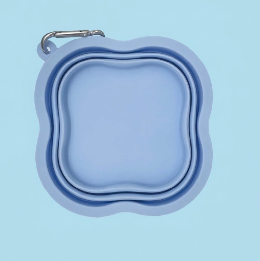 Collapsible Silicone Dog Bowl 500ml/1000ml with Reinforced Rim for Cats and Dogs