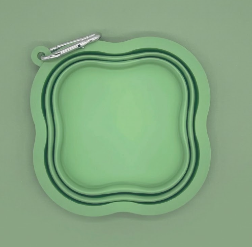 Collapsible Silicone Dog Bowl 500ml/1000ml with Reinforced Rim for Cats and Dogs