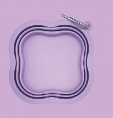 Collapsible Silicone Dog Bowl 500ml/1000ml with Reinforced Rim for Cats and Dogs