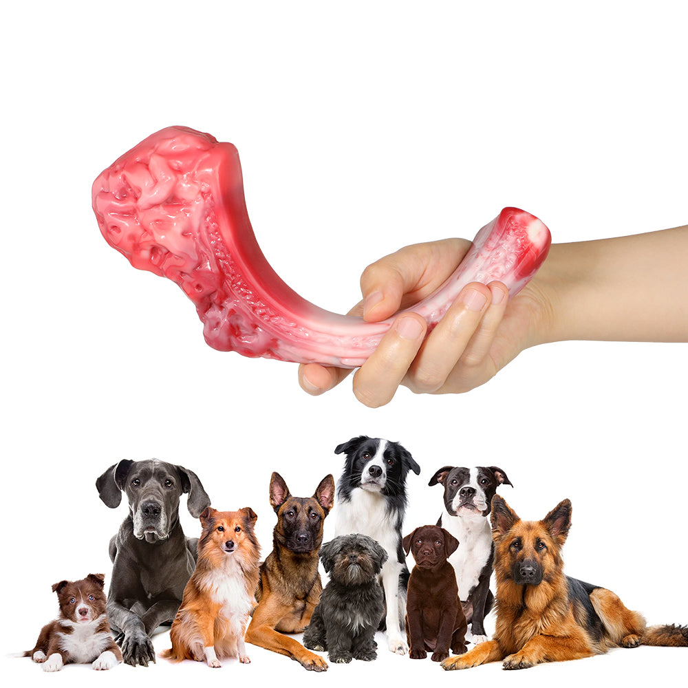 Steak-Shaped Nylon Dog Chew Toy with Meat Aroma for Large Dogs