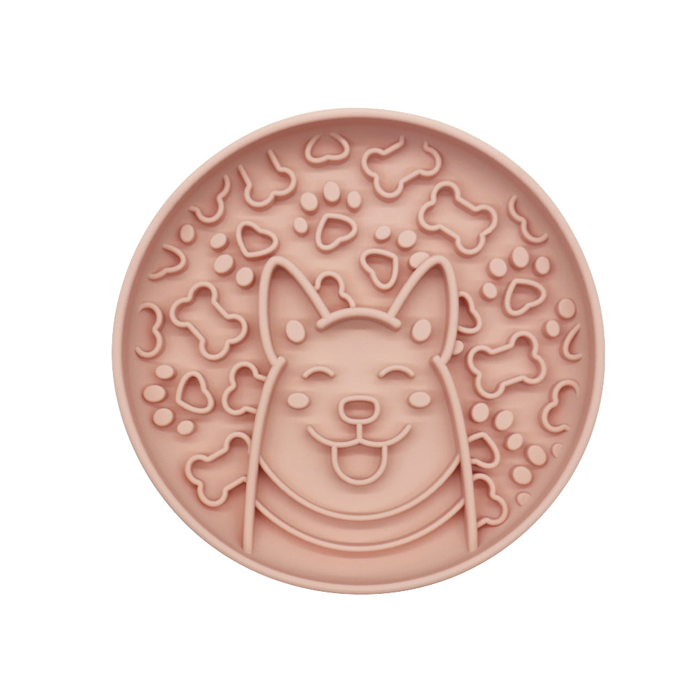 Silicone Slow Feeder Dog Bowl 19cm Maze Puzzle Bowl for Fast Eaters