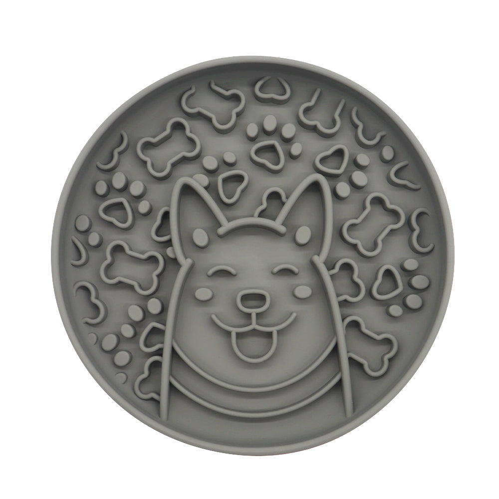 Silicone Slow Feeder Dog Bowl 19cm Maze Puzzle Bowl for Fast Eaters