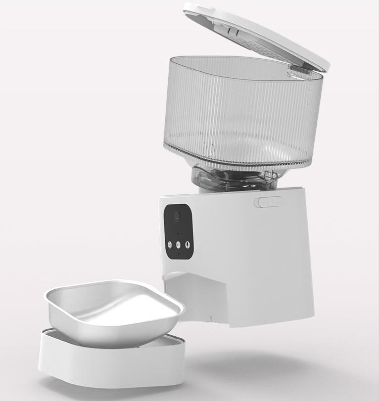 Automatic Pet Feeder with 4MPSingle Camere Dual Camera and App Control for Cats and Dogs