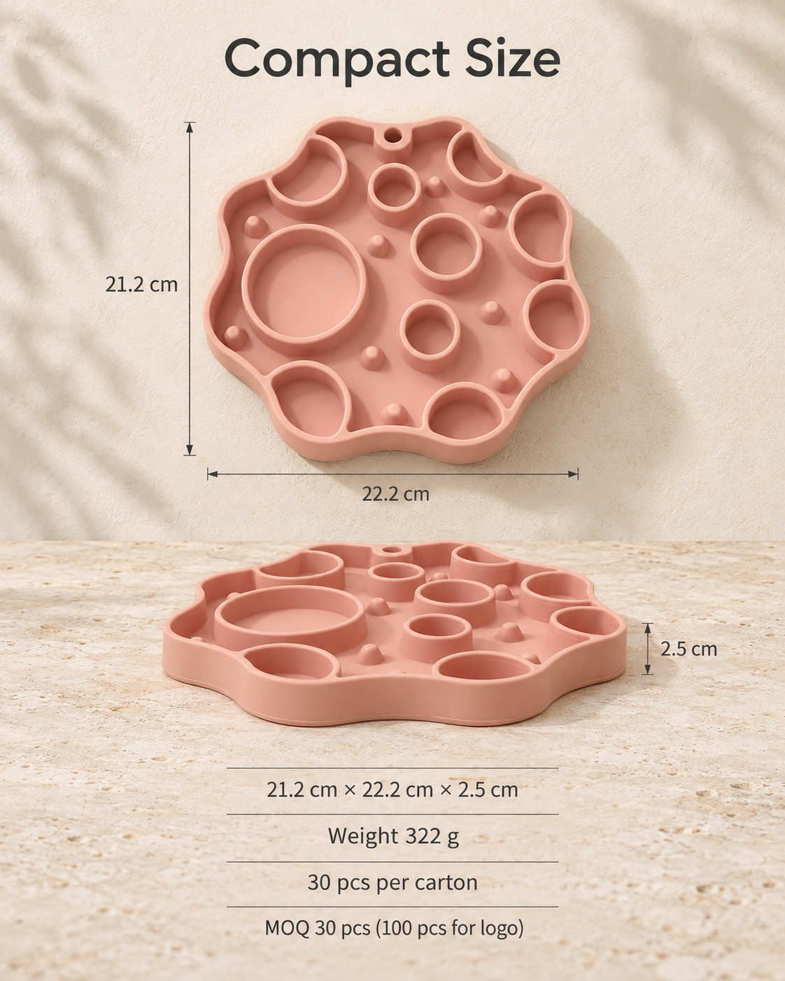 Dual-Sided Silicone Slow Feeder Bowl for Dogs and Cats with 2-in-1 Lick Mat