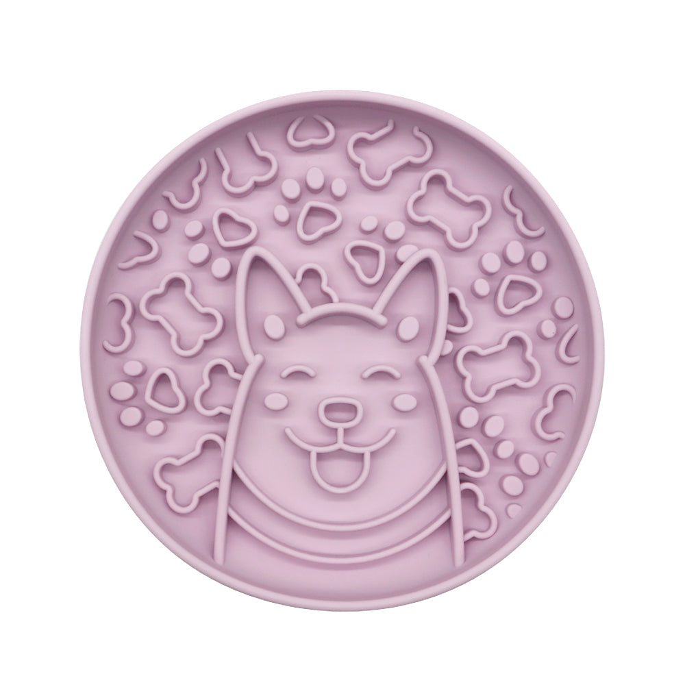 Silicone Slow Feeder Dog Bowl 19cm Maze Puzzle Bowl for Fast Eaters