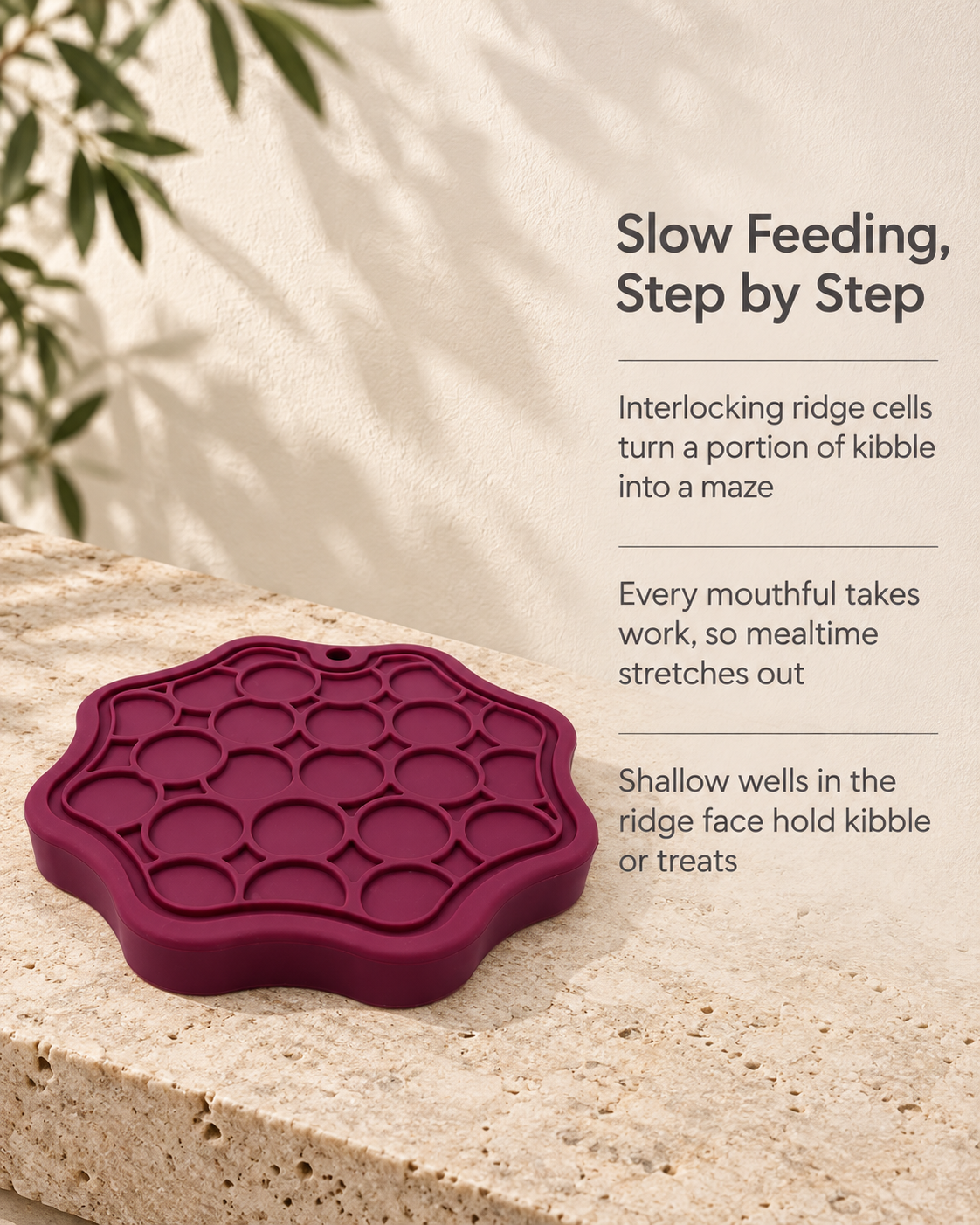 Dual-Sided Silicone Slow Feeder Bowl for Dogs and Cats with 2-in-1 Lick Mat