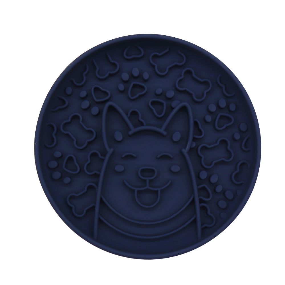Silicone Slow Feeder Dog Bowl 19cm Maze Puzzle Bowl for Fast Eaters