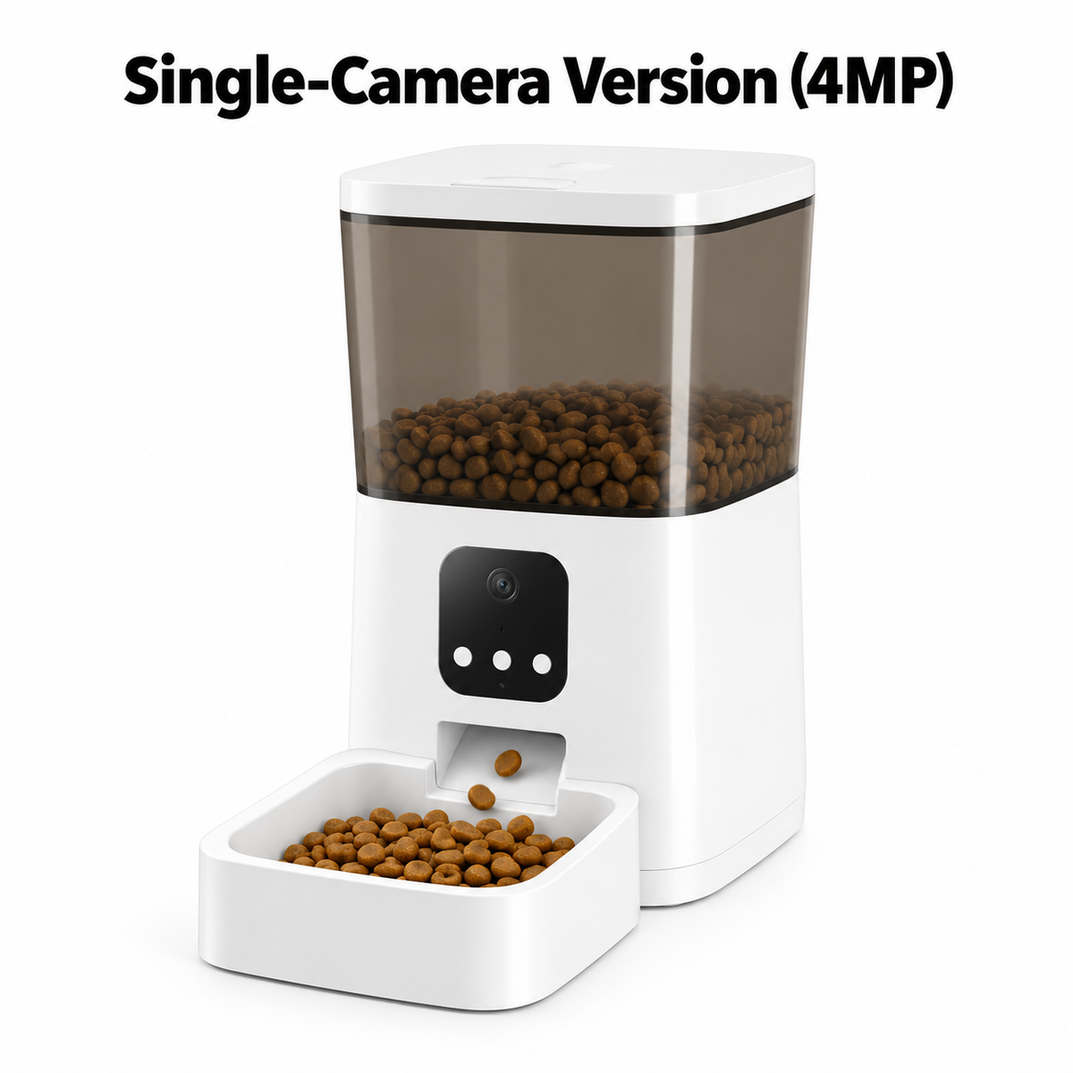 Automatic Pet Feeder with 4MP Dual Camera and WiFi App Control for Cats and Pitty Dogs