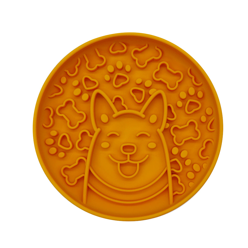 Silicone Slow Feeder Dog Bowl 19cm Maze Puzzle Bowl for Fast Eaters