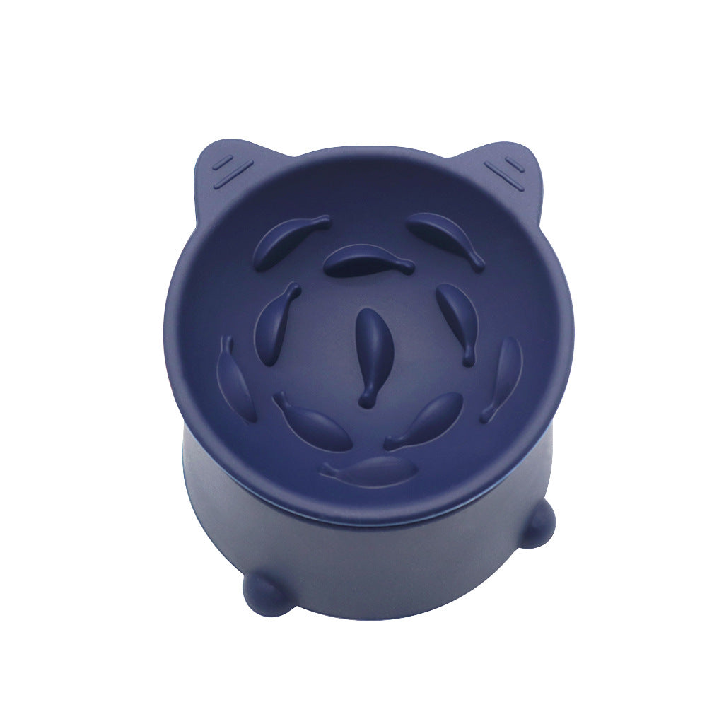 Comedero lento para gatos con altura ajustable y diseño inclinado para gatitos y gatos adultos