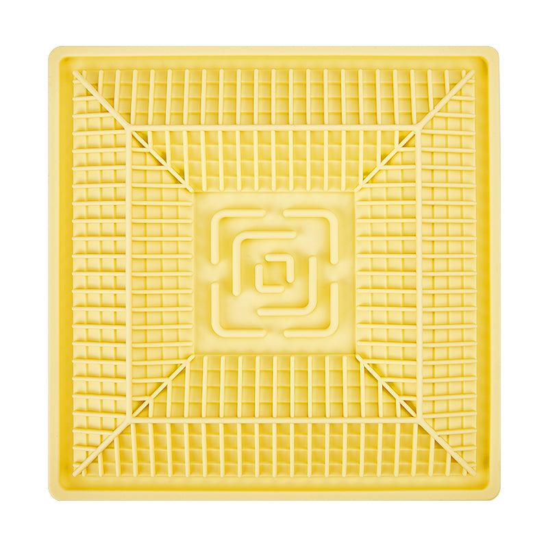 Square Silicone Slow Feeder Lick Mat with Suction Cups 20 x 20 cm