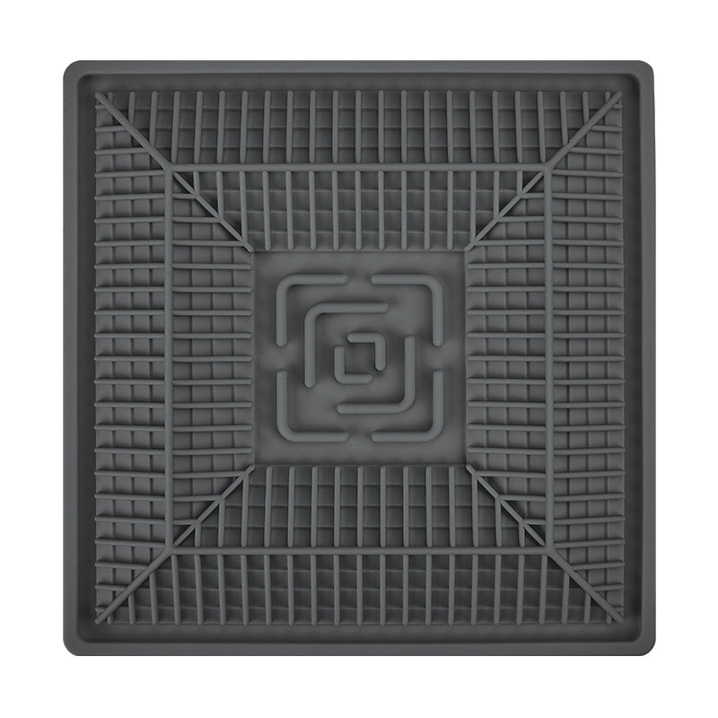 Square Silicone Slow Feeder Lick Mat with Suction Cups 20 x 20 cm