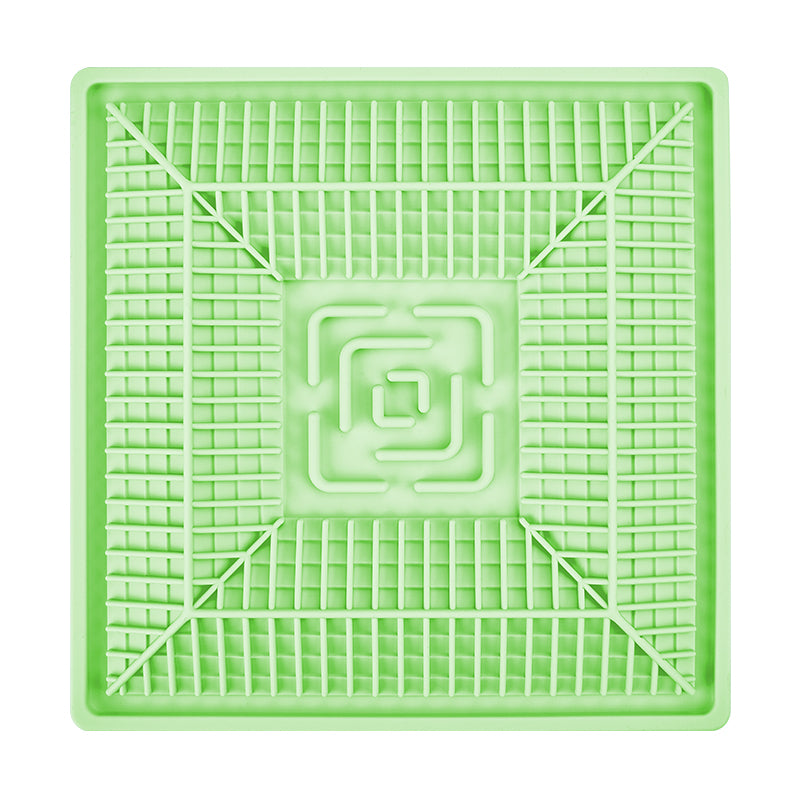 Square Silicone Slow Feeder Lick Mat with Suction Cups 20 x 20 cm