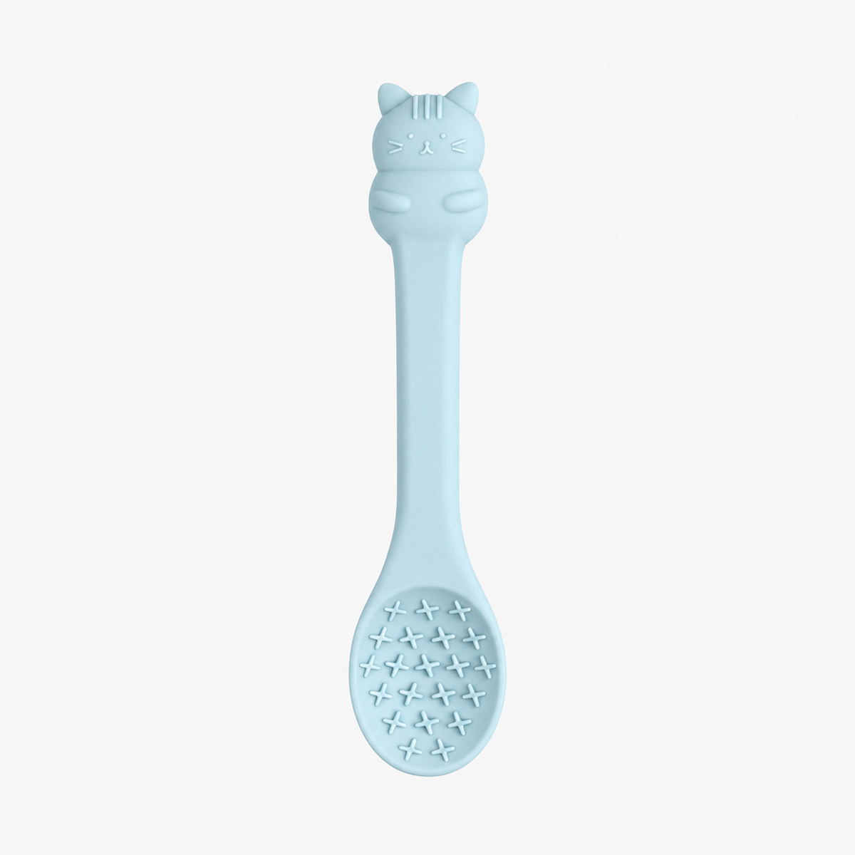Handheld Silicone Slow Feeder Lick Spoon with Cross Posts for Cats and Dogs