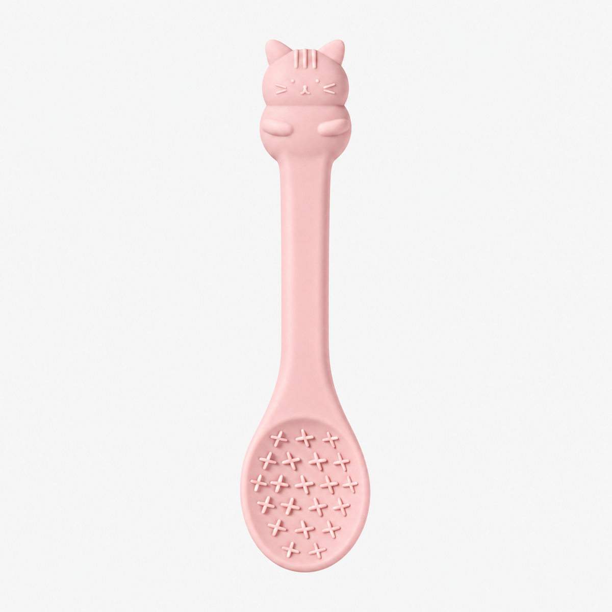 Handheld Silicone Slow Feeder Lick Spoon with Cross Posts for Cats and Dogs
