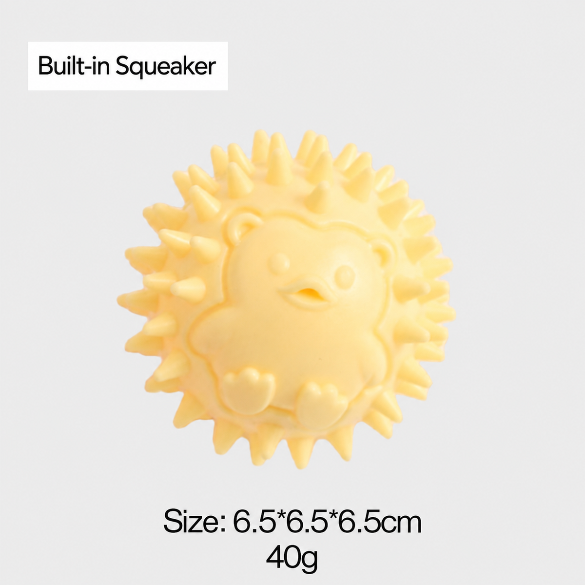 Hedgehog TPR Spiky Squeaky Dog Ball Chew Toy for Small Dogs Gum Massage