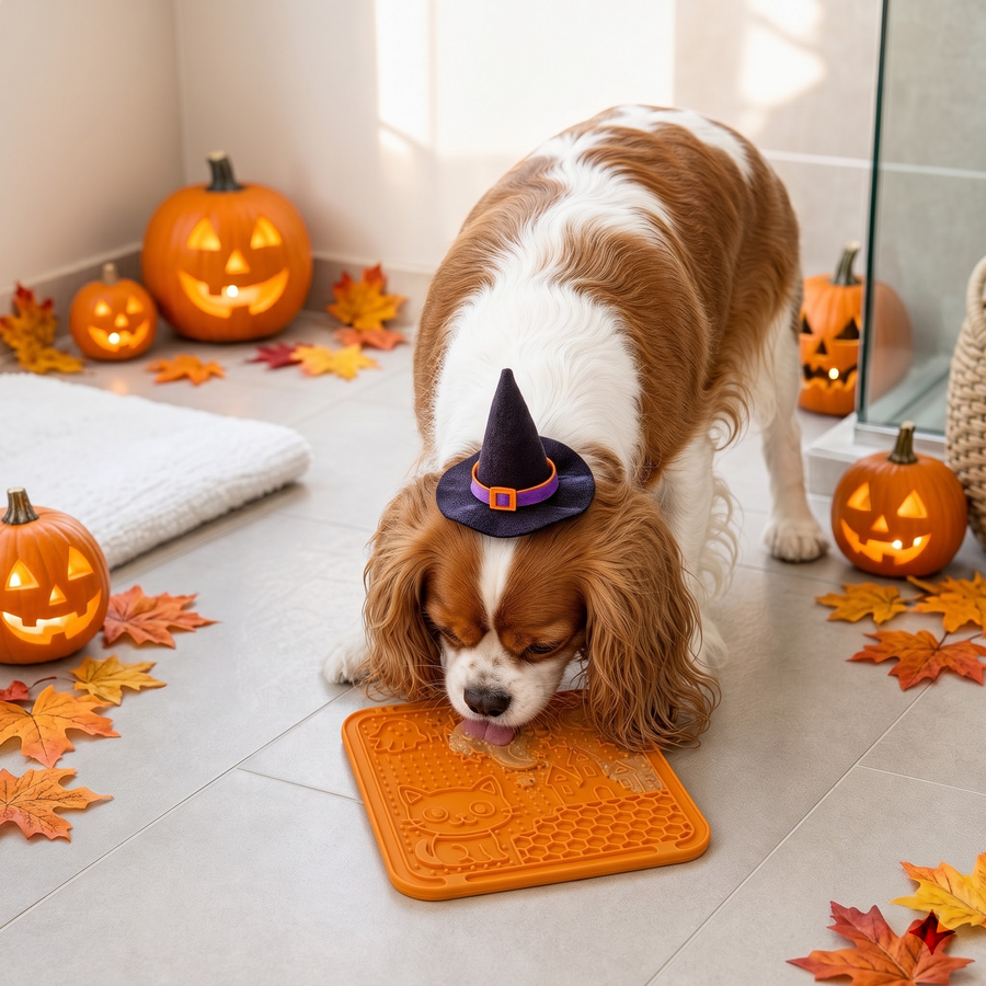 Halloween Silicone Lick Mat for Dogs with Suction Cups 20.1cm