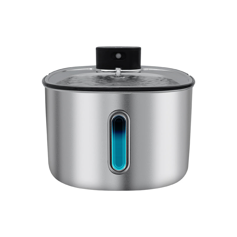Wireless Stainless Steel Pet Water Fountain 4L with Motion Sensor for Cats and Dogs
