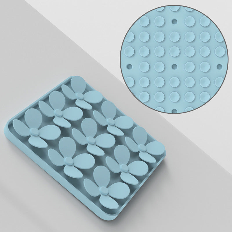 Silicone Flower Snuffle Mat for Dogs and Cats 205 mm Square Foraging Pad with 9 Pockets