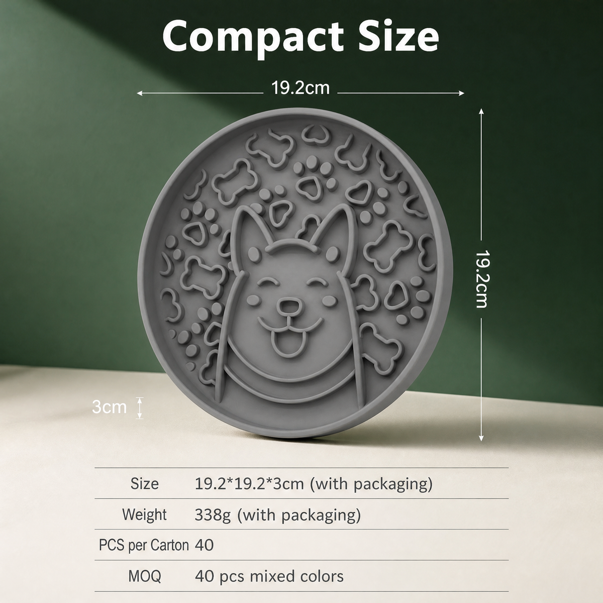 Silicone Slow Feeder Dog Bowl 19cm Maze Puzzle Bowl for Fast Eaters