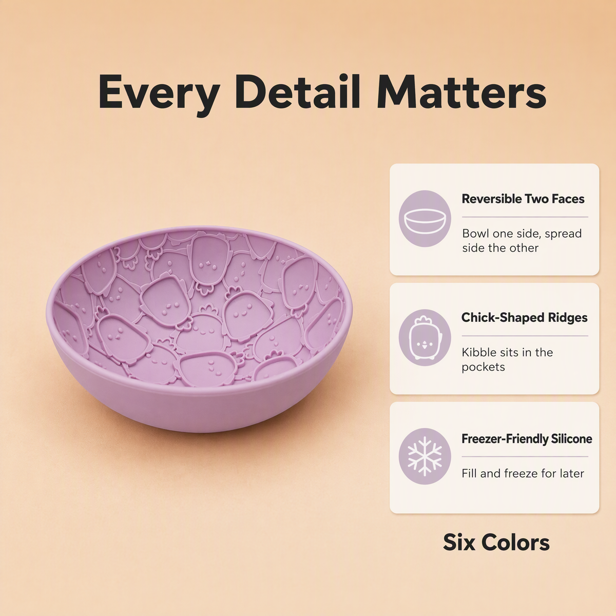 Silicone Reversible Slow Feeder Bowl and Lick Mat for Cats and Dogs