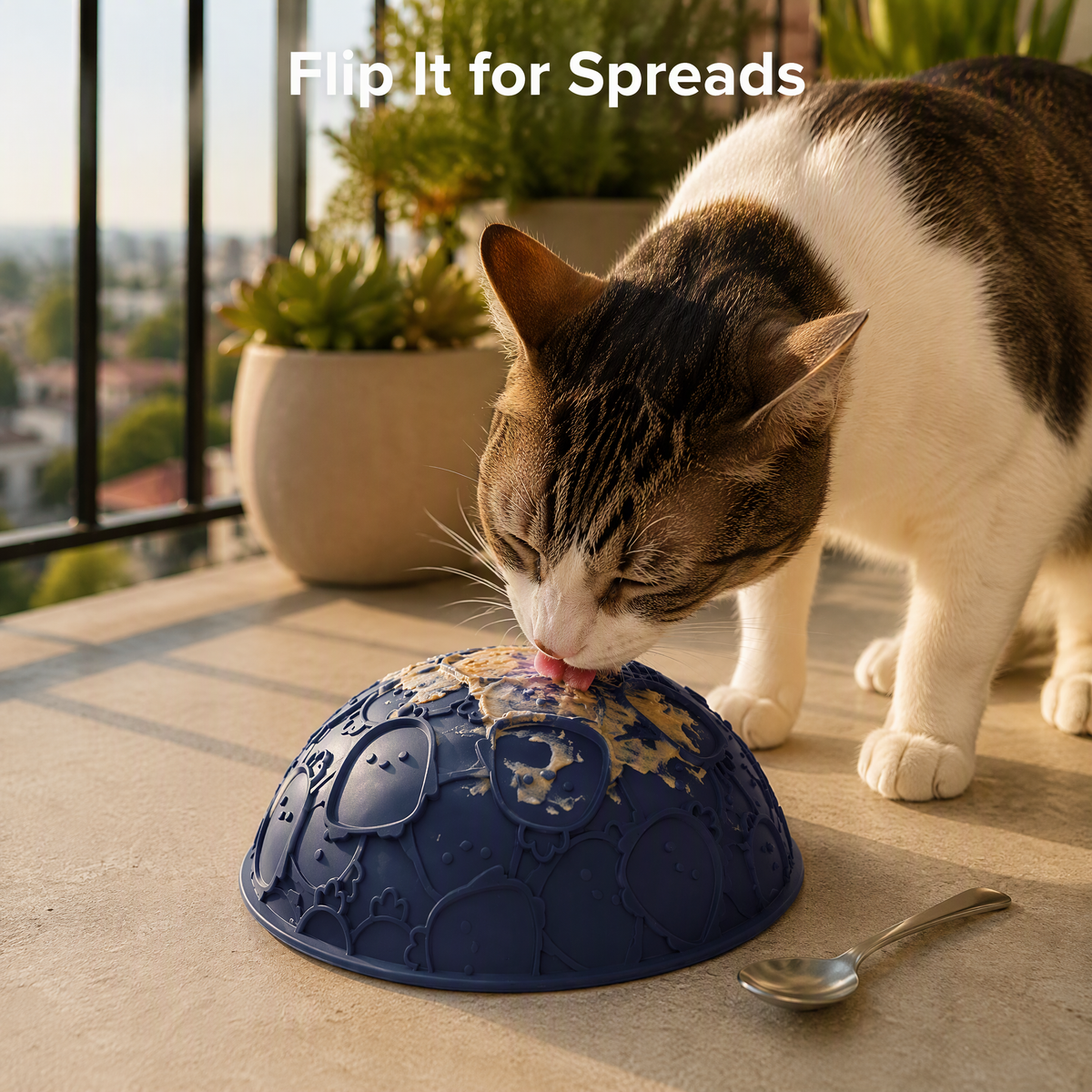 Silicone Reversible Slow Feeder Bowl and Lick Mat for Cats and Dogs