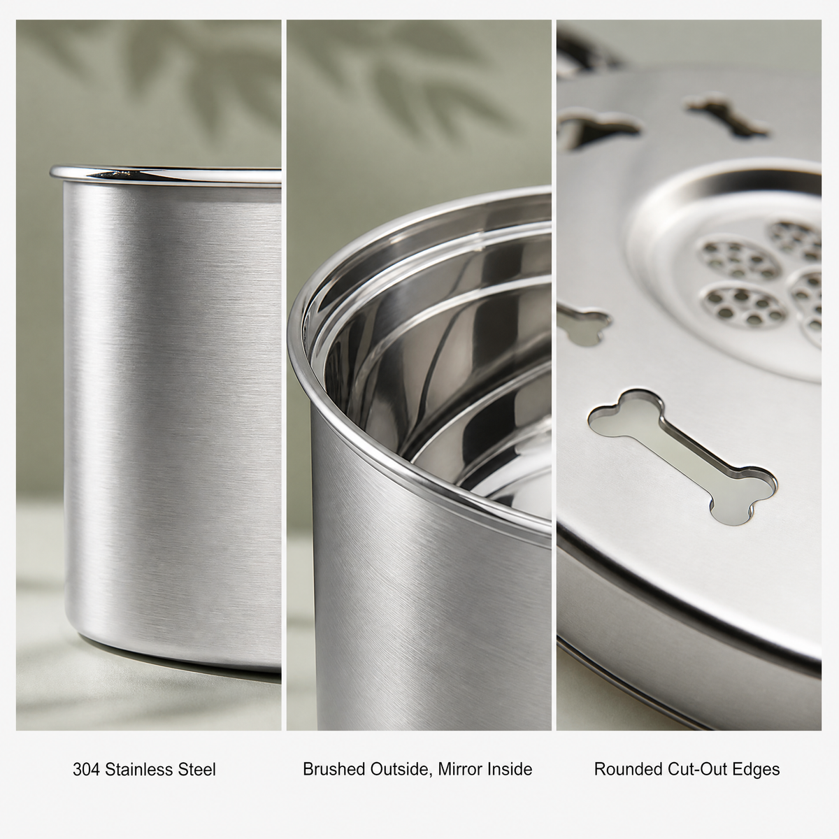 3.3L Stainless Steel Floating Dog Water Bowl with Detachable Anti-Dust Lid