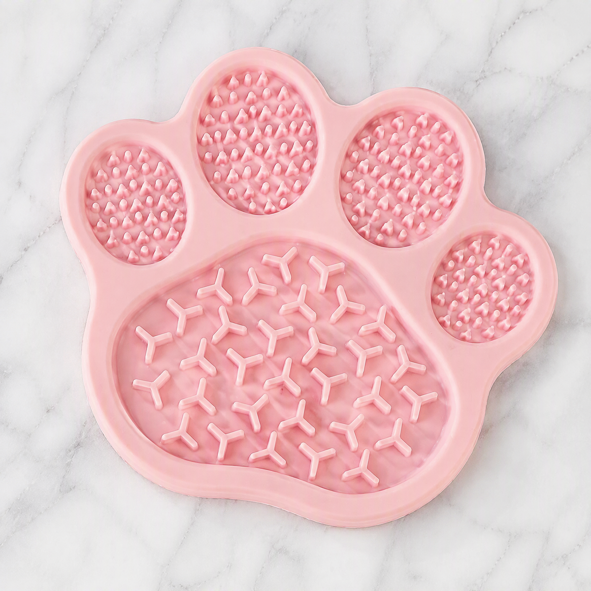 Paw-Shaped Silicone Lick Mat with 30 Suction Cups for Dogs and Cats
