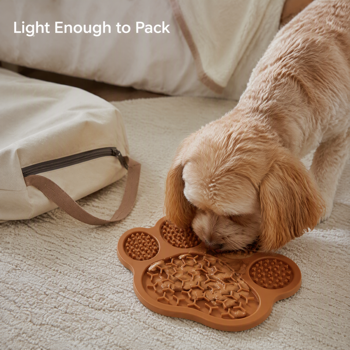 Paw-Shaped Silicone Lick Mat with 30 Suction Cups for Dogs and Cats