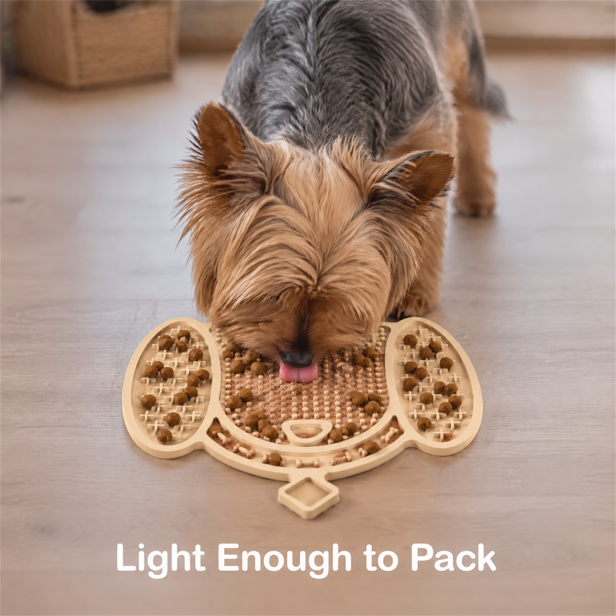 Dog-Face Silicone Lick Mat with Suction Cups for Dogs and Cats