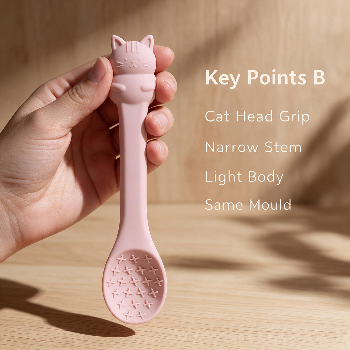 Handheld Silicone Slow Feeder Lick Spoon with Cross Posts for Cats and Dogs