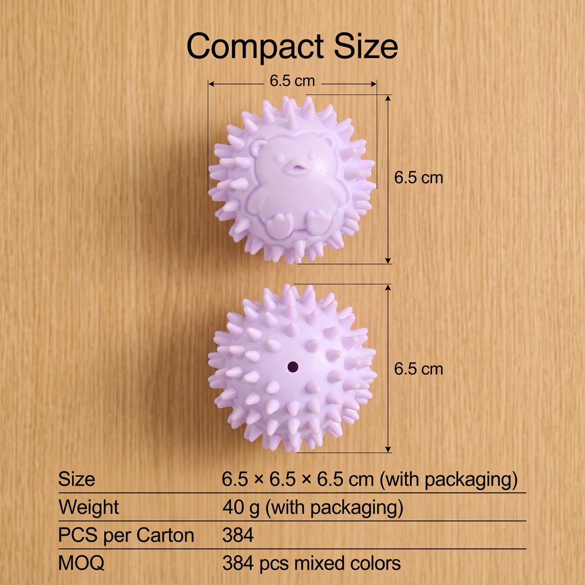 Hedgehog TPR Spiky Squeaky Dog Ball Chew Toy for Small Dogs Gum Massage