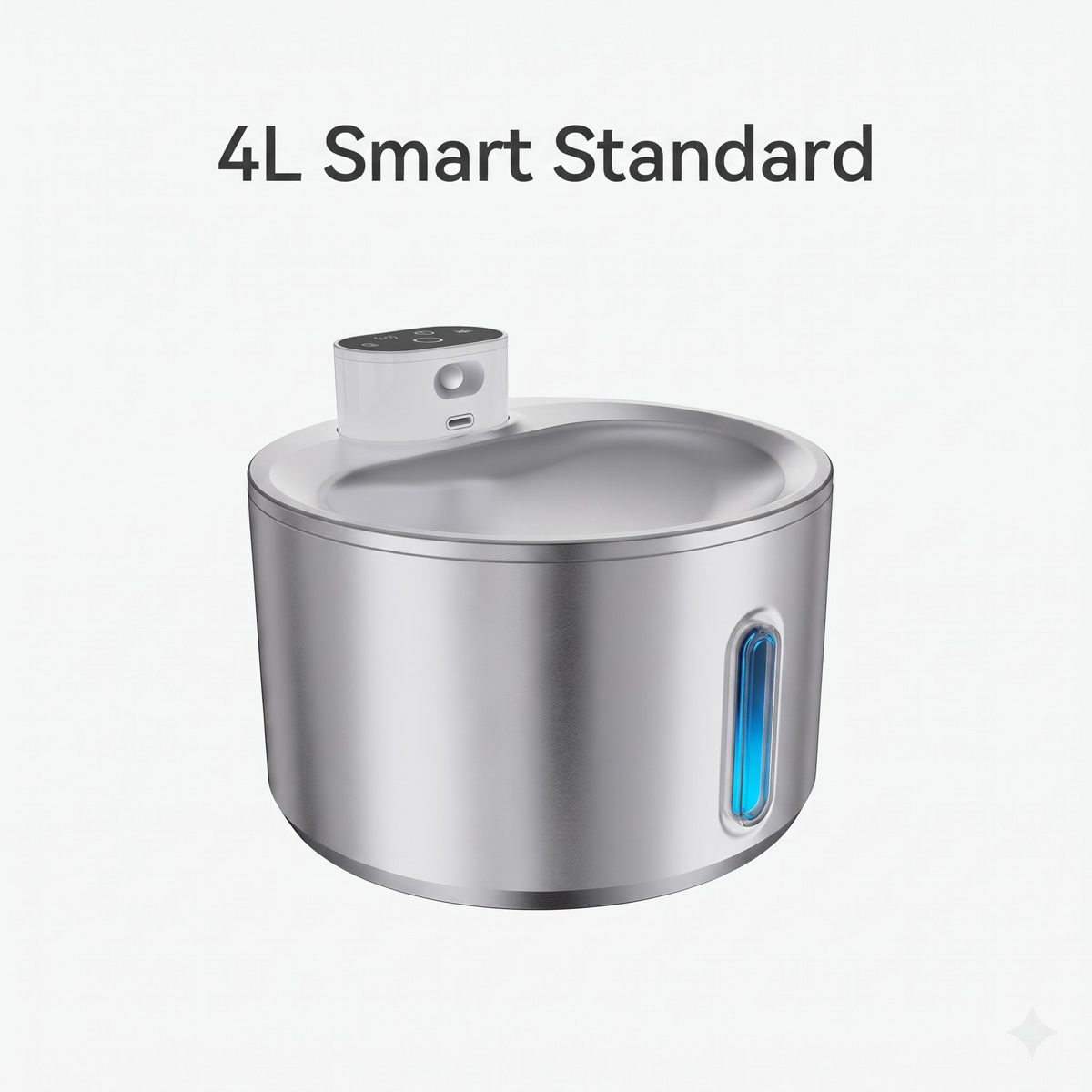 11L/8L/5.5L/4L Wireless Stainless Steel Pet Water Fountain with Motion Sensor