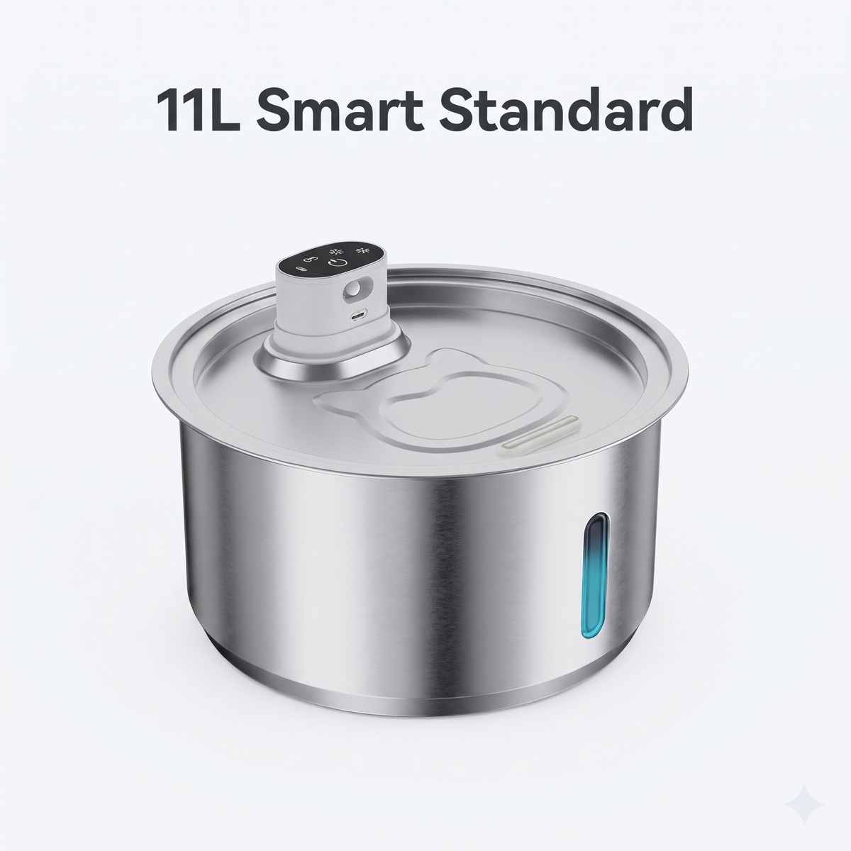 11L/8L/5.5L/4L Wireless Stainless Steel Pet Water Fountain with Motion Sensor