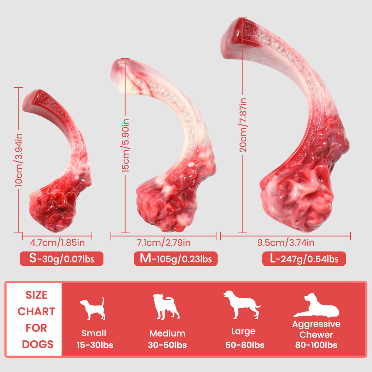 Steak-Shaped Nylon Dog Chew Toy with Meat Aroma for Large Dogs