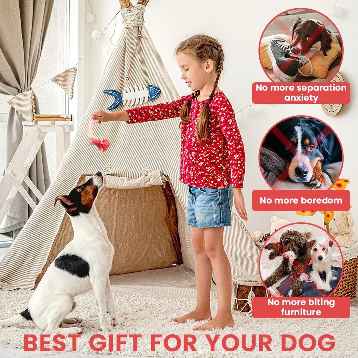Steak-Shaped Nylon Dog Chew Toy with Meat Aroma for Large Dogs