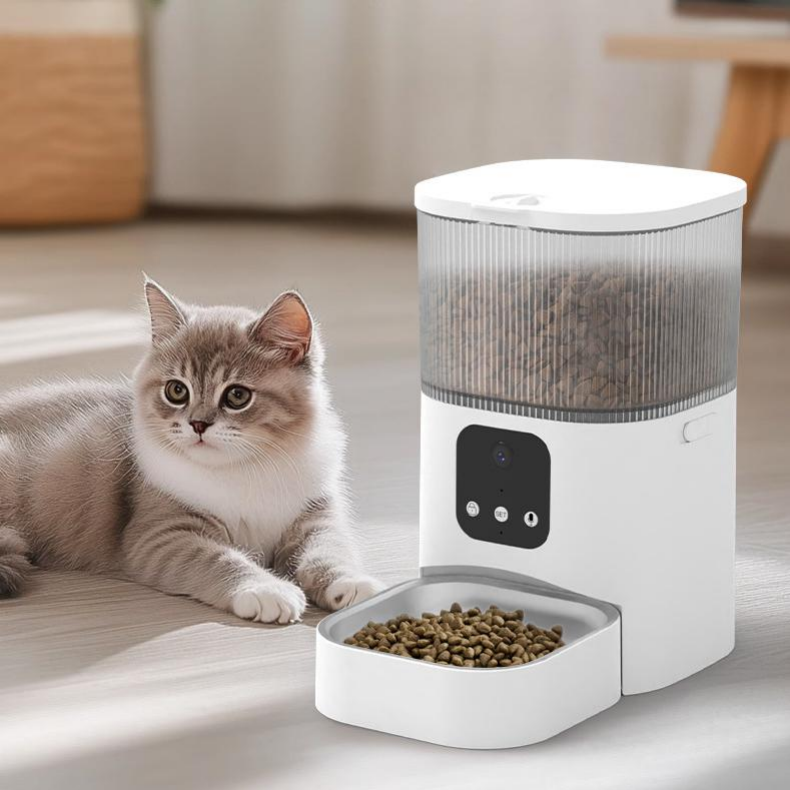Automatic Pet Feeder with 4MPSingle Camere Dual Camera and App Control for Cats and Dogs