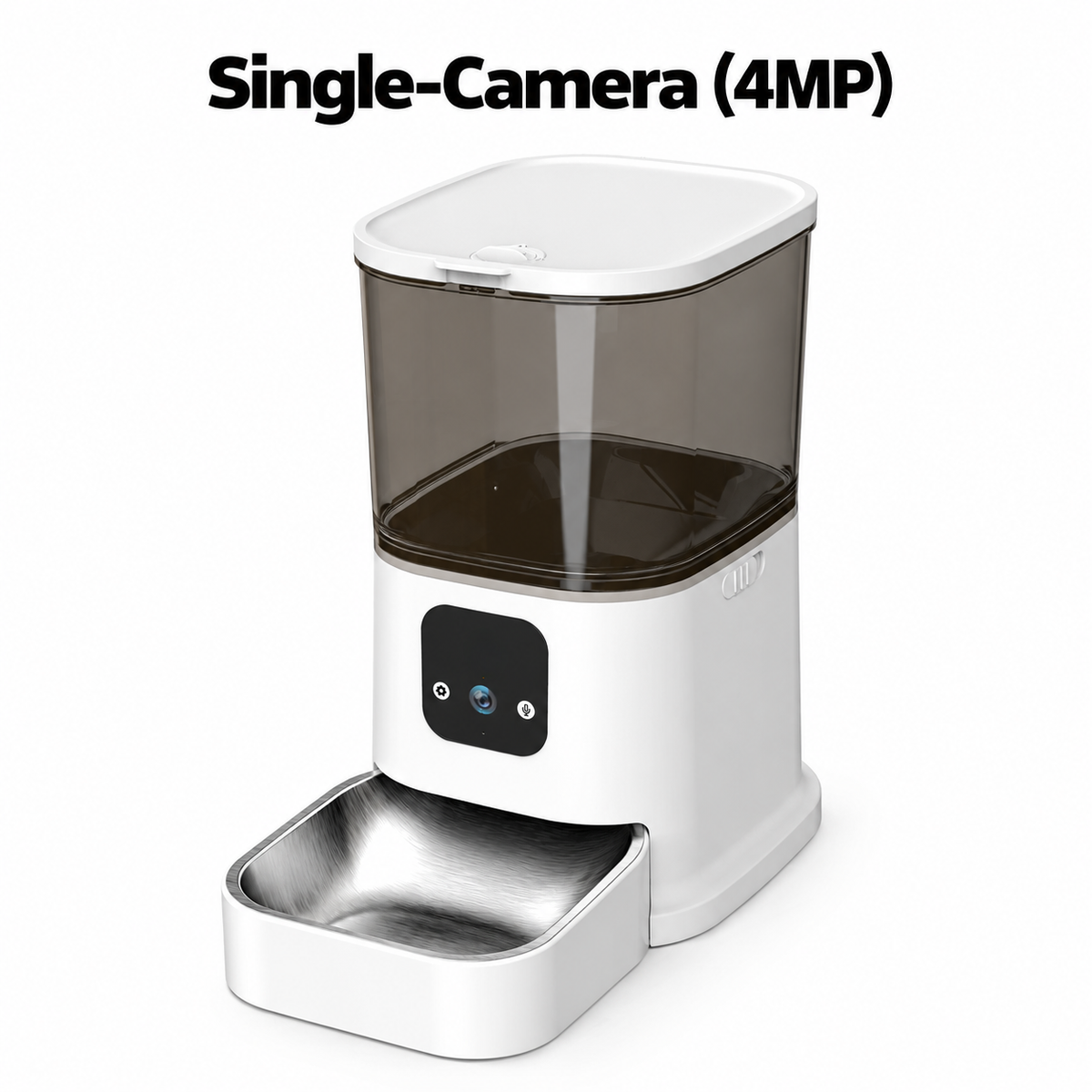 Automatic Pet Feeder with Dual-Lens Camera and 304 Stainless Steel Bowl for Cats and Dogs
