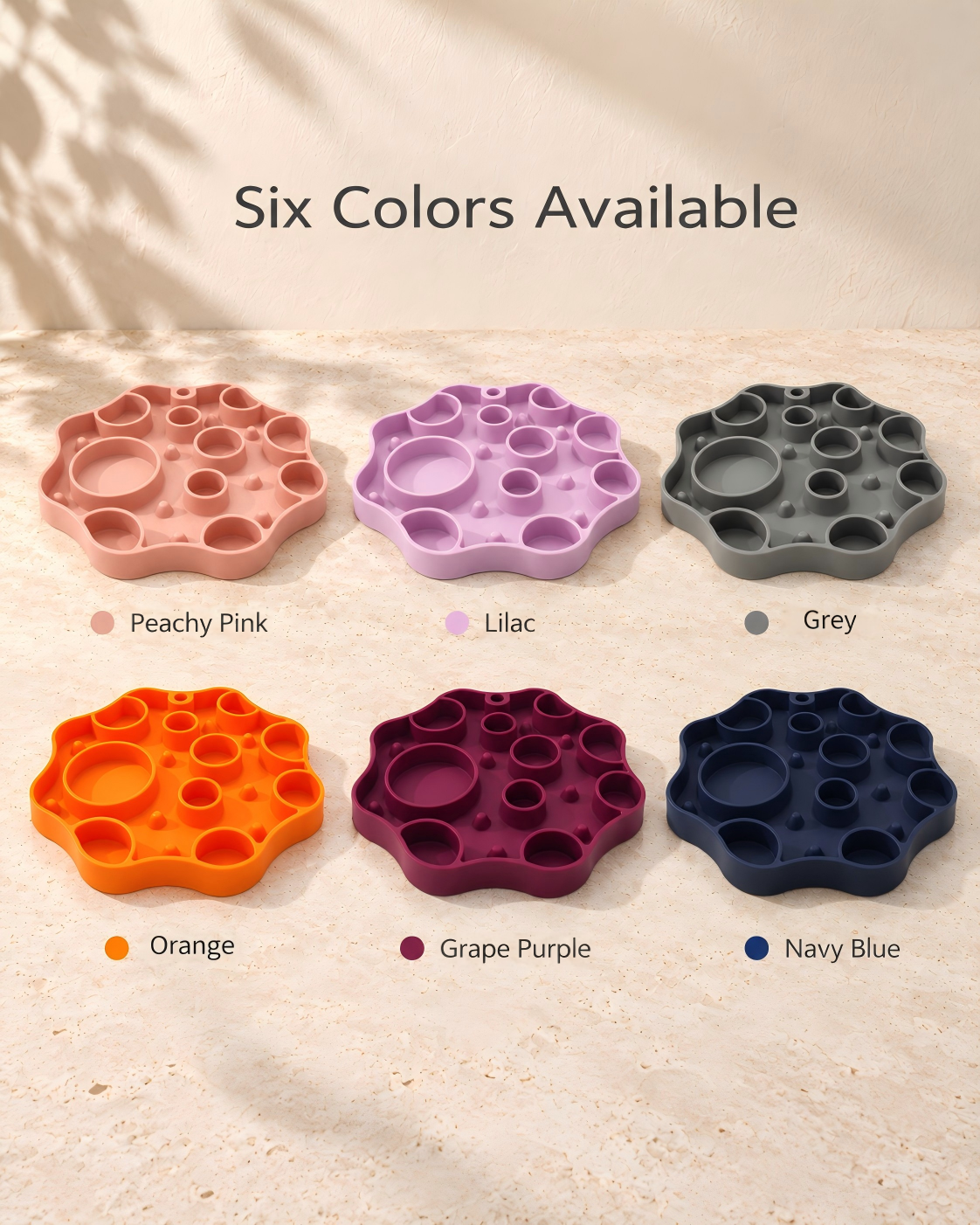 Dual-Sided Silicone Slow Feeder Bowl for Dogs and Cats with 2-in-1 Lick Mat