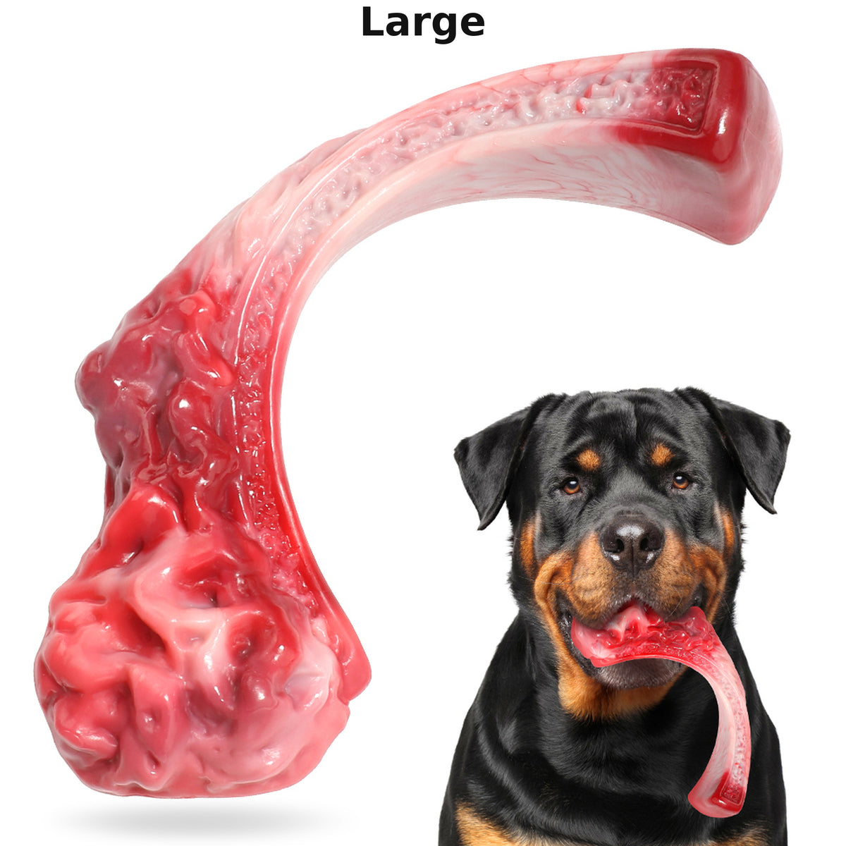 Steak-Shaped Nylon Dog Chew Toy with Meat Aroma for Large Dogs