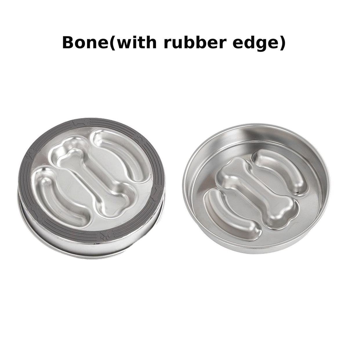 304 Stainless Steel Slow Feeder Dog Bowl 22 cm Round Reversible for Fast Eaters
