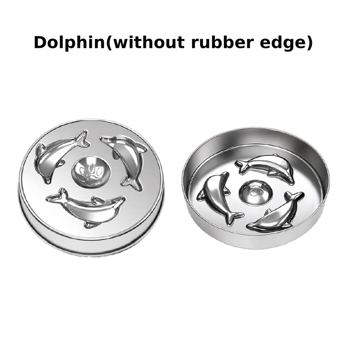 304 Stainless Steel Slow Feeder Dog Bowl 22 cm Round Reversible for Fast Eaters