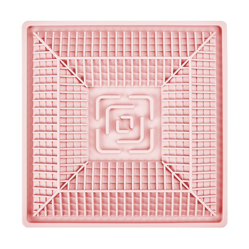Square Silicone Slow Feeder Lick Mat with Suction Cups 20 x 20 cm