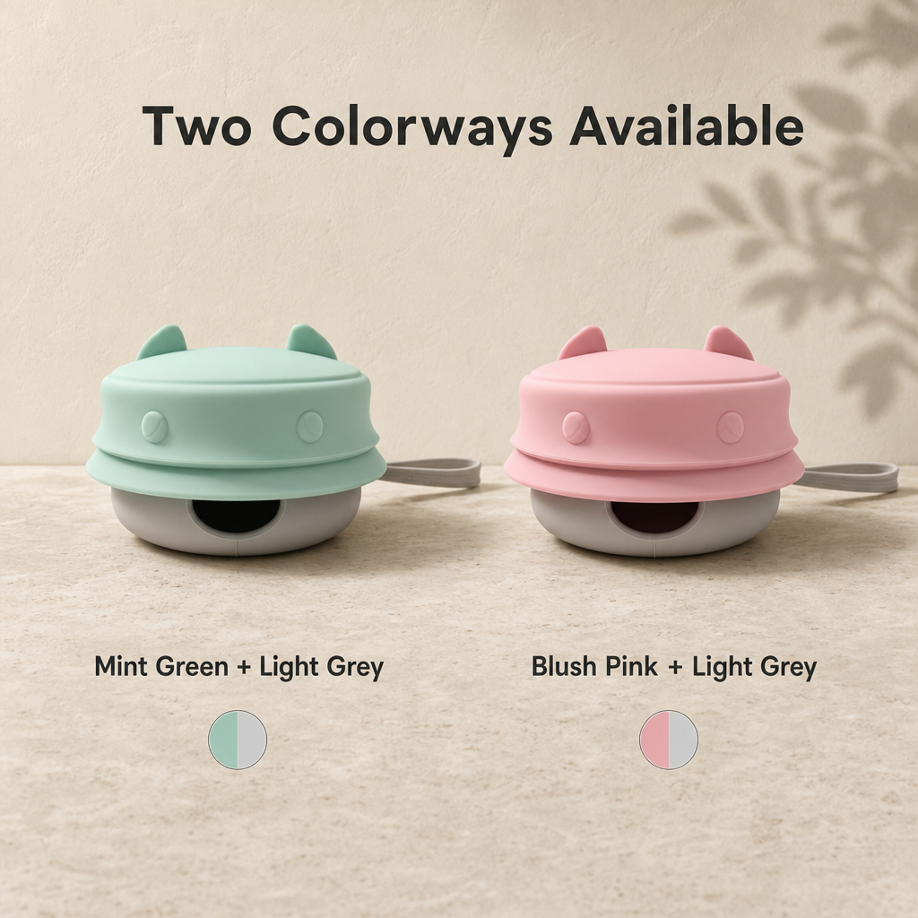 3-in-1 Collapsible Silicone Dog Travel Bowl with Food and Poop Bag Storage